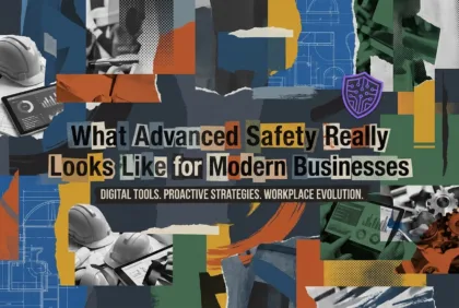 Professional header image for list-based article: What Advanced Safety Really Looks Like for Modern Businesses
