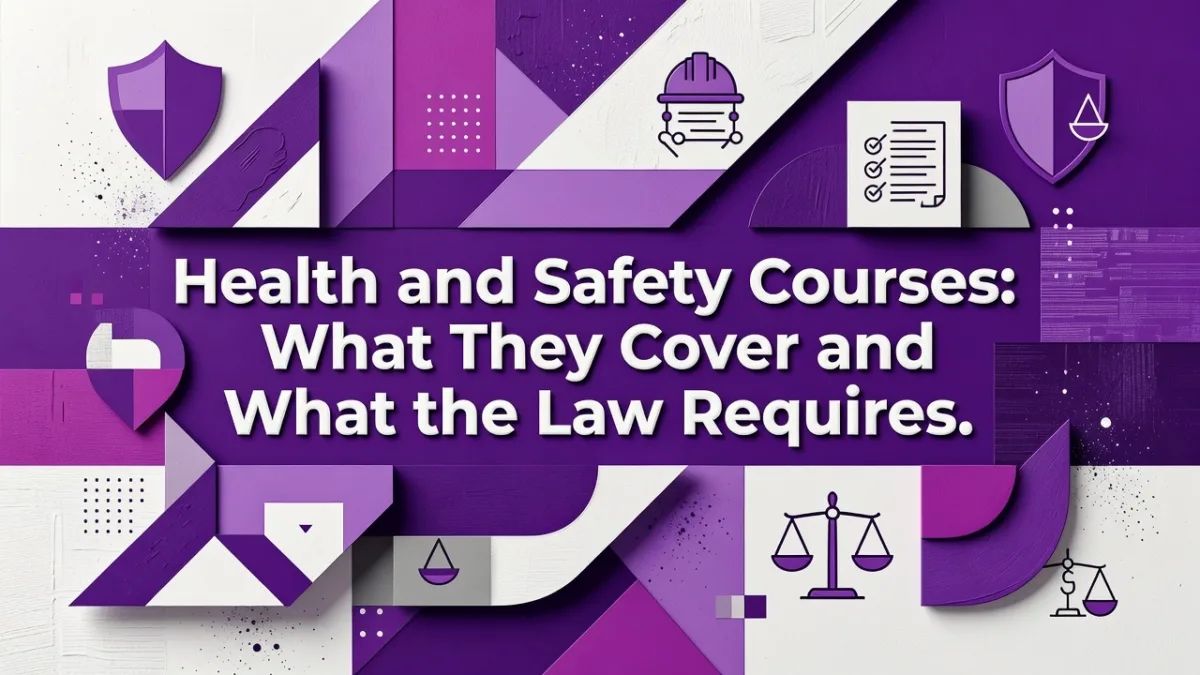 Professional header image for list-based article: Health and Safety Courses: What They Cover and What the L...