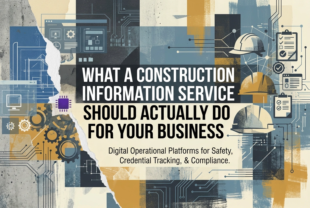 Professional header image for list-based article: What a Construction Information Service Should Actually D...